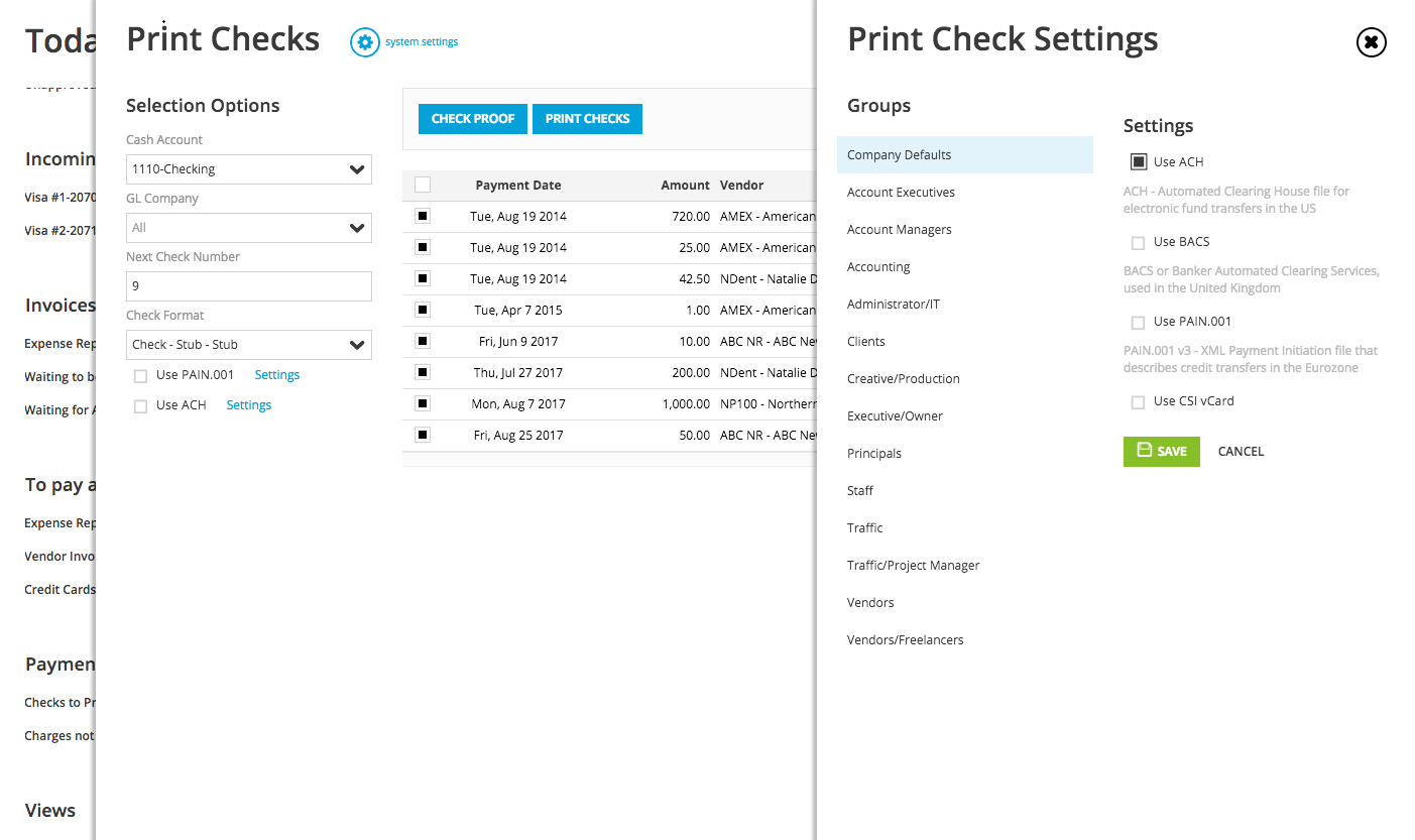 Create ach file for upload workamajig